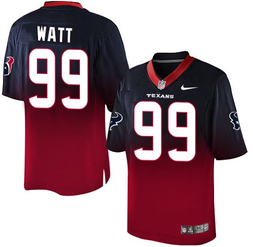 Youth Limited J.J. Watt Nike Jersey Navy/Red - #99 Fadeaway NFL Houston Texans